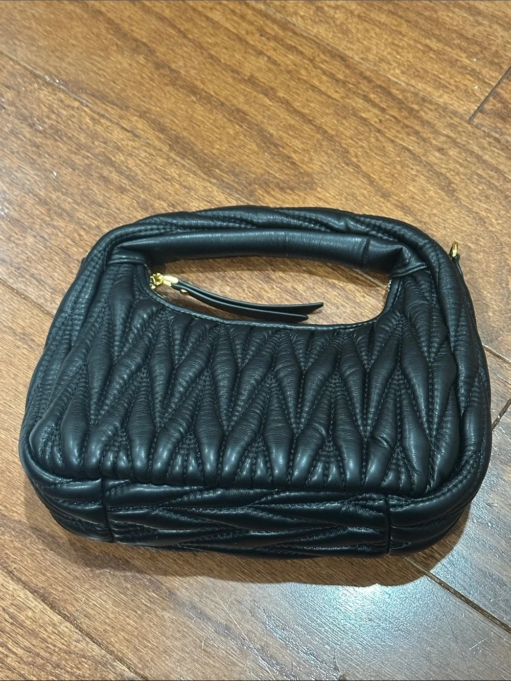 Quilted Black small hobo Bag